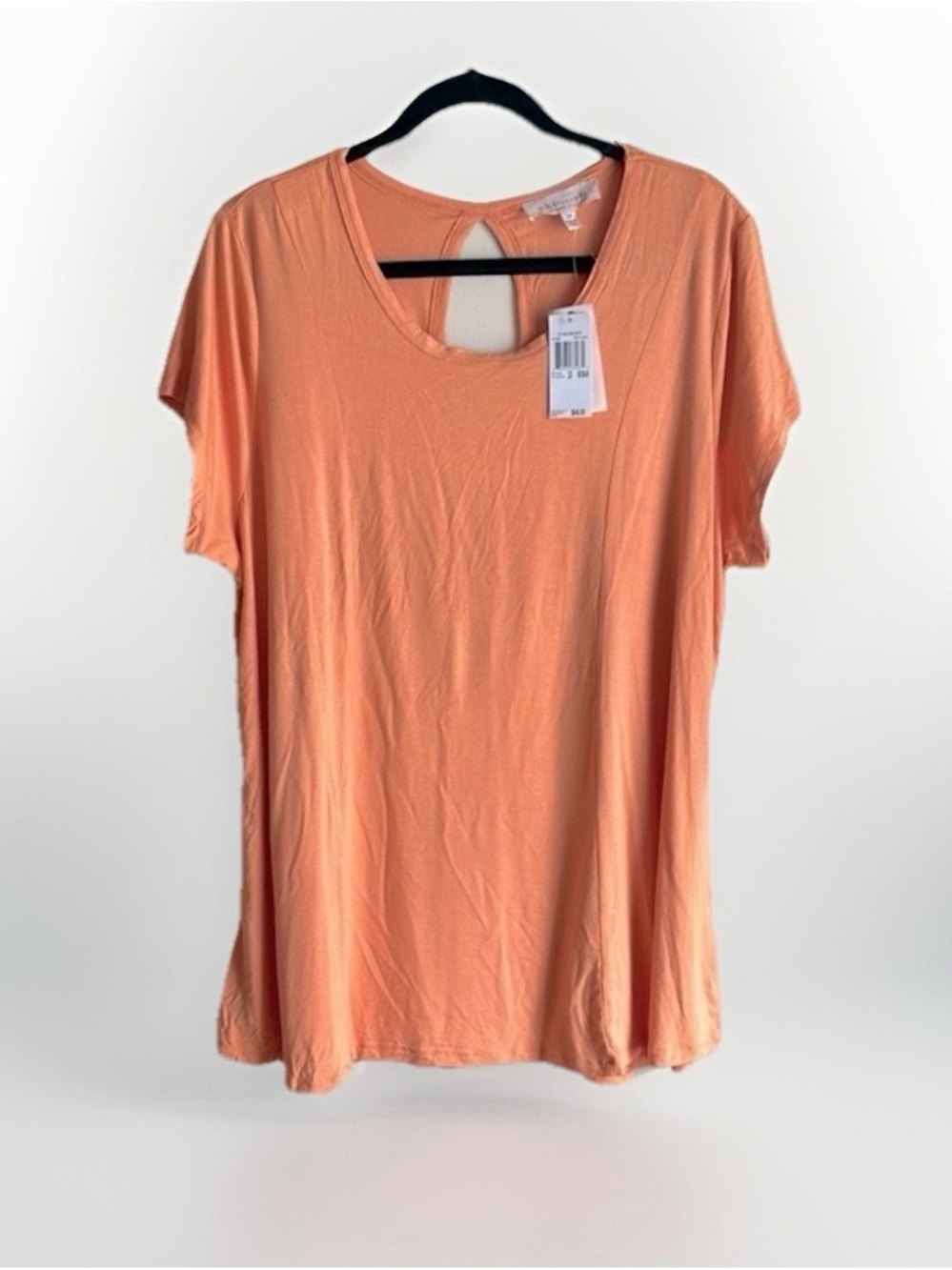 Philosophy Peach Short Sleeve Keyhole Back Tee